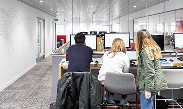 Students in library